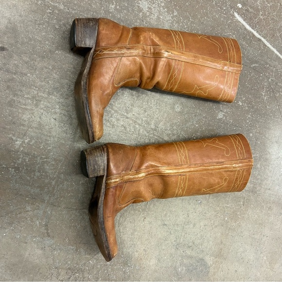 Vintage 70s campus Brown Leather Women's Boots - Picture 12 of 12